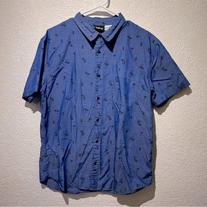 Disney Mickey Mouse Palm Tree Hawaii Mens Lounge Shirt L Large Camp